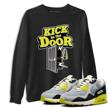 Kick In The Door sneaker match t-shirt styled to complete your fit with the Air Max 90 Cyber sneakers, shown in Black 1.