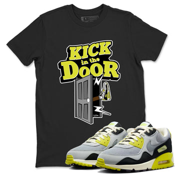 Kick In The Door sneaker match t-shirt styled to complete your fit with the Air Max 90 Cyber sneakers, shown in Black 1.