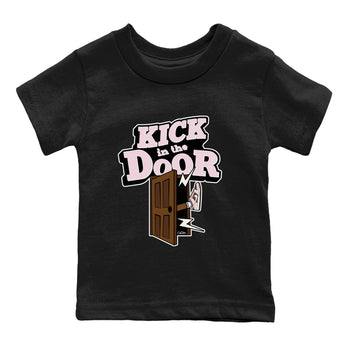 Dunk Cacao Wow And Pink Foam shirts to match jordans Kick In The Door sneaker match tees Dunk Cacao Wow And Pink Foam SNRT Sneaker Tees streetwear brand Baby and Youth Black 2 cotton tee