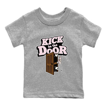 Dunk Cacao Wow And Pink Foam shirts to match jordans Kick In The Door sneaker match tees Dunk Cacao Wow And Pink Foam SNRT Sneaker Tees streetwear brand Baby and Youth Heather Grey 2 cotton tee