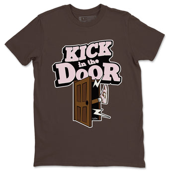 Dunk Cacao Wow And Pink Foam shirts to match jordans Kick In The Door sneaker match tees Dunk Cacao Wow And Pink Foam SNRT Sneaker Tees streetwear brand Dark Chocolate 2 unisex cotton tee