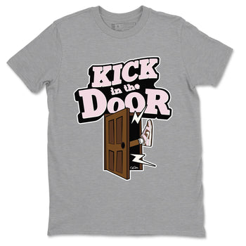 Dunk Cacao Wow And Pink Foam shirts to match jordans Kick In The Door sneaker match tees Dunk Cacao Wow And Pink Foam SNRT Sneaker Tees streetwear brand Heather Grey 2 unisex cotton tee