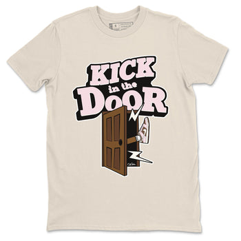 Dunk Cacao Wow And Pink Foam shirts to match jordans Kick In The Door sneaker match tees Dunk Cacao Wow And Pink Foam SNRT Sneaker Tees streetwear brand Natural 2 unisex cotton tee