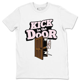 Dunk Cacao Wow And Pink Foam shirts to match jordans Kick In The Door sneaker match tees Dunk Cacao Wow And Pink Foam SNRT Sneaker Tees streetwear brand White 2 unisex cotton tee
