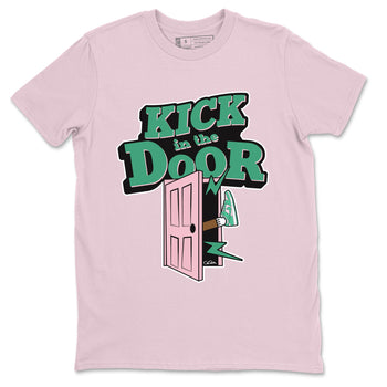 Dunk Low Medium Soft Pink Malachite shirt to match jordans Kick In The Door sneaker tees Dunk Medium Soft Pink Malachite SNRT Sneaker Release Tees unisex cotton Pink 2 crew neck shirt