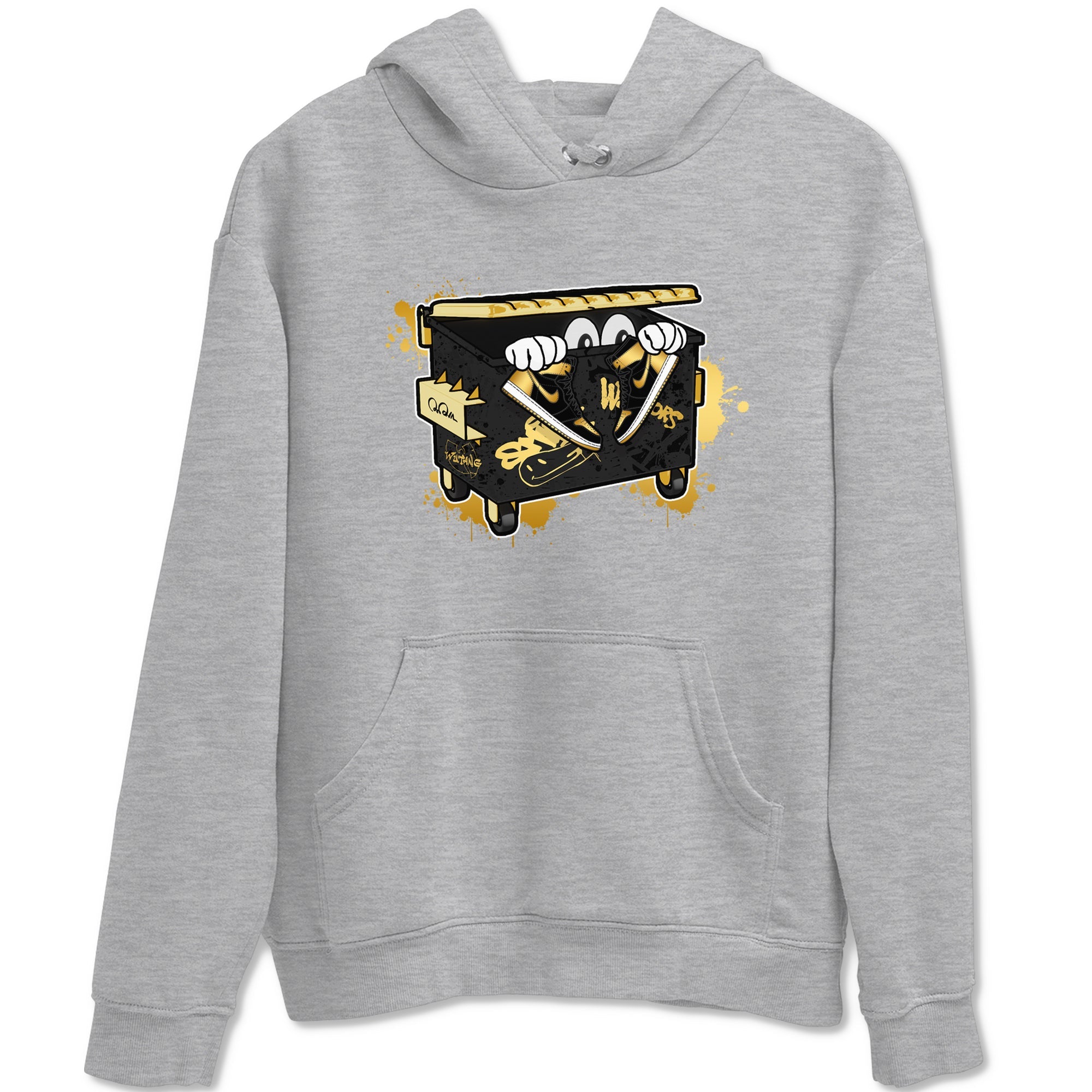 1s Black Metallic Gold shirts to match jordans Kick Trash sneaker match tees Air Jordan 1 Black Metallic Gold SNRT Sneaker Tees streetwear brand Heather Grey 2 unisex cotton tee