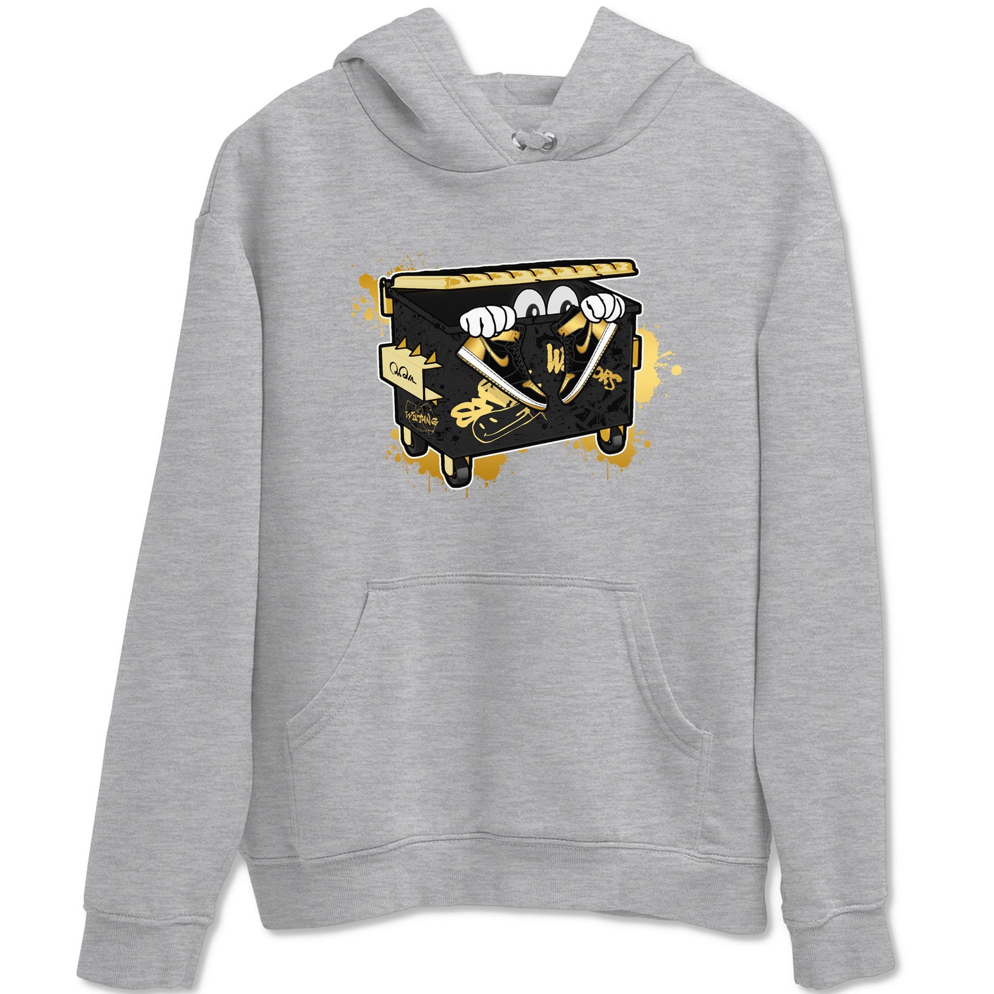 1s Black Metallic Gold shirts to match jordans Kick Trash sneaker match tees Air Jordan 1 Black Metallic Gold SNRT Sneaker Tees streetwear brand Heather Grey 2 unisex cotton tee