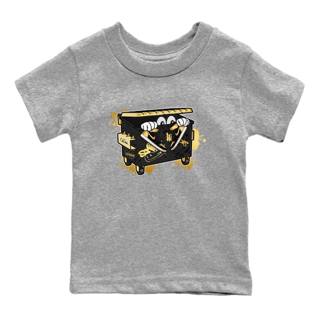 1s Black Metallic Gold shirts to match jordans Kick Trash sneaker match tees Air Jordan 1 Black Metallic Gold SNRT Sneaker Tees streetwear brand Baby and Youth Heather Grey 2 cotton tee