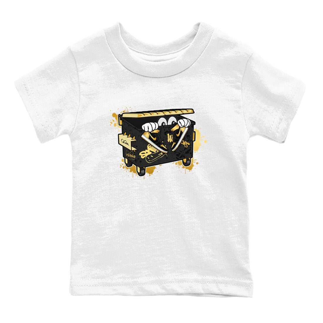 1s Black Metallic Gold shirts to match jordans Kick Trash sneaker match tees Air Jordan 1 Black Metallic Gold SNRT Sneaker Tees streetwear brand Baby and Youth White 2 cotton tee