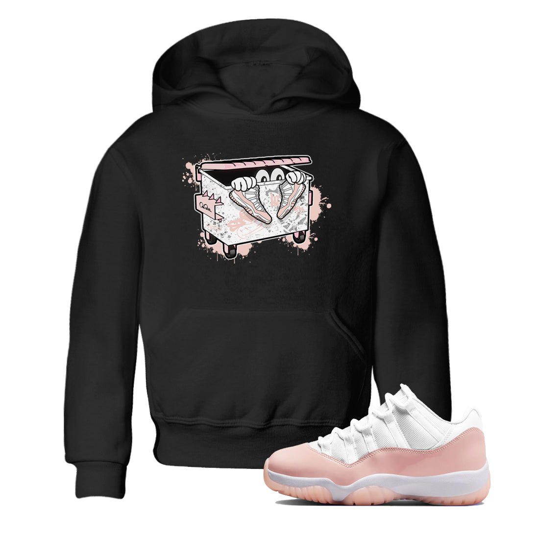 AJ11 Legend Pink shirts to match jordans Kick Trash sneaker match tees Air Jordan 11 Legend Pink SNRT Sneaker Tees streetwear brand Baby and Youth Black 1 cotton tee