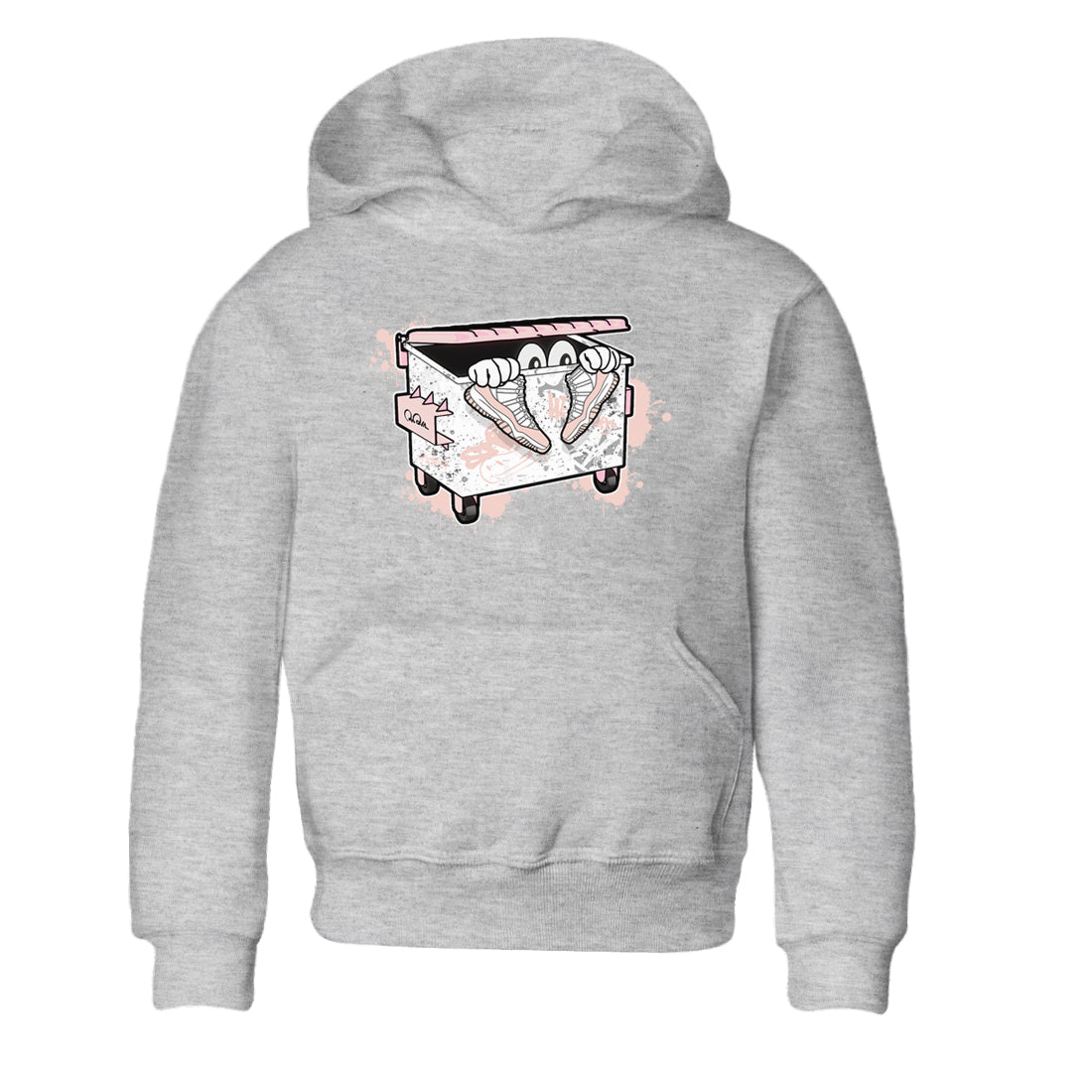 AJ11 Legend Pink shirts to match jordans Kick Trash sneaker match tees Air Jordan 11 Legend Pink SNRT Sneaker Tees streetwear brand Baby and Youth Heather Grey 2 cotton tee