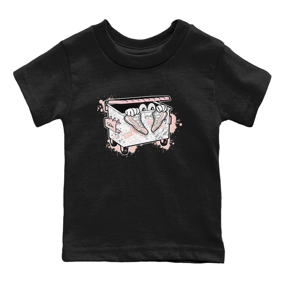 AJ11 Legend Pink shirts to match jordans Kick Trash sneaker match tees Air Jordan 11 Legend Pink SNRT Sneaker Tees streetwear brand Baby and Youth Black 2 cotton tee