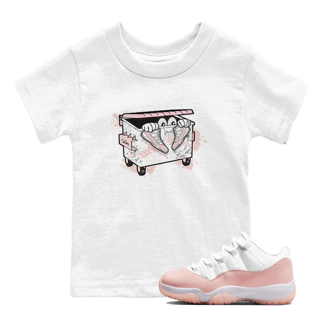 AJ11 Legend Pink shirts to match jordans Kick Trash sneaker match tees Air Jordan 11 Legend Pink SNRT Sneaker Tees streetwear brand Baby and Youth White 1 cotton tee