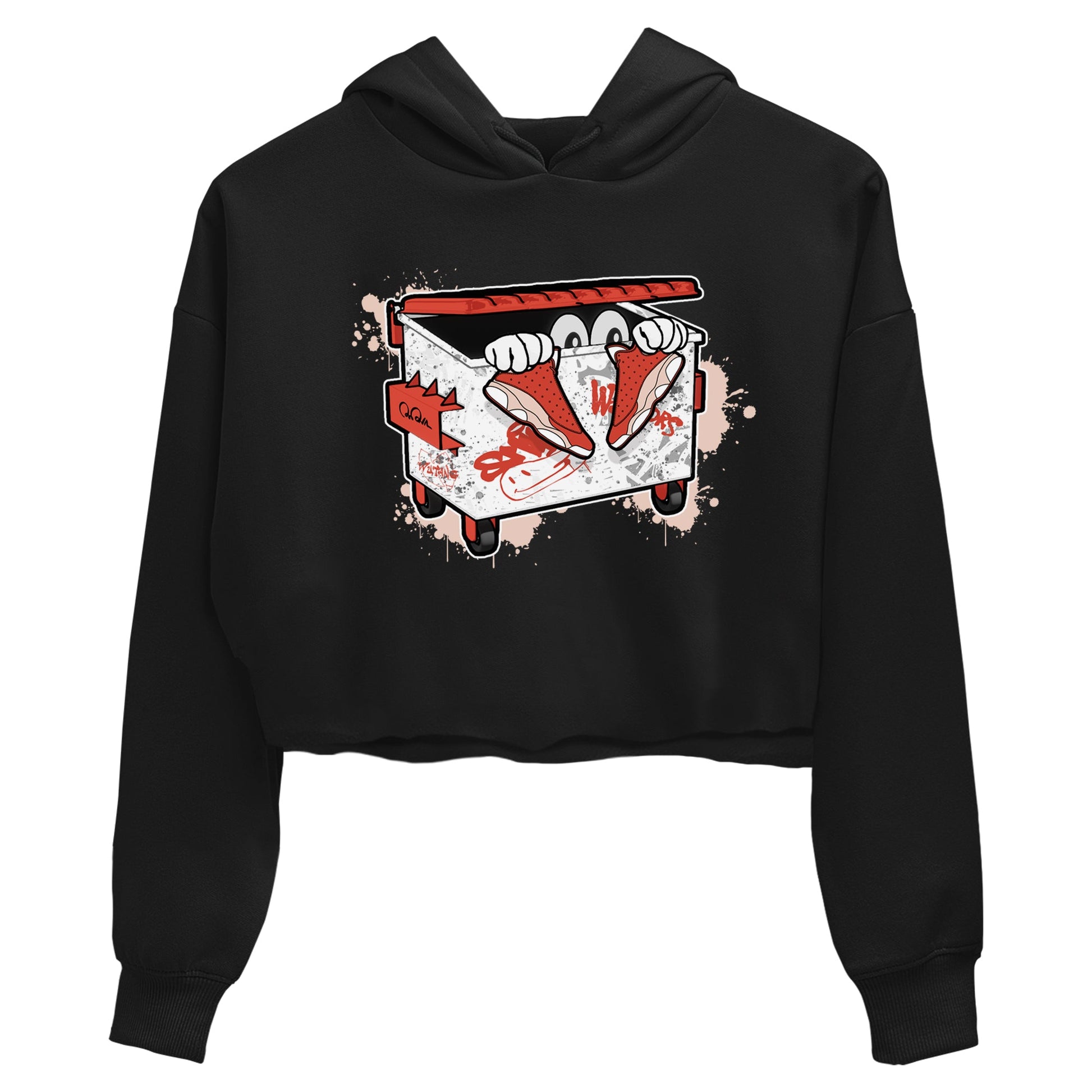 13s Dune Red shirts to match jordans Kick Trash sneaker match tees Air Jordan 13 Dune Red SNRT Sneaker Tees streetwear brand Black 2 crop tee