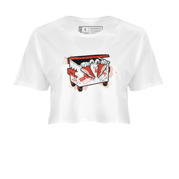 13s Dune Red shirts to match jordans Kick Trash sneaker match tees Air Jordan 13 Dune Red SNRT Sneaker Tees streetwear brand White 2 crop tee