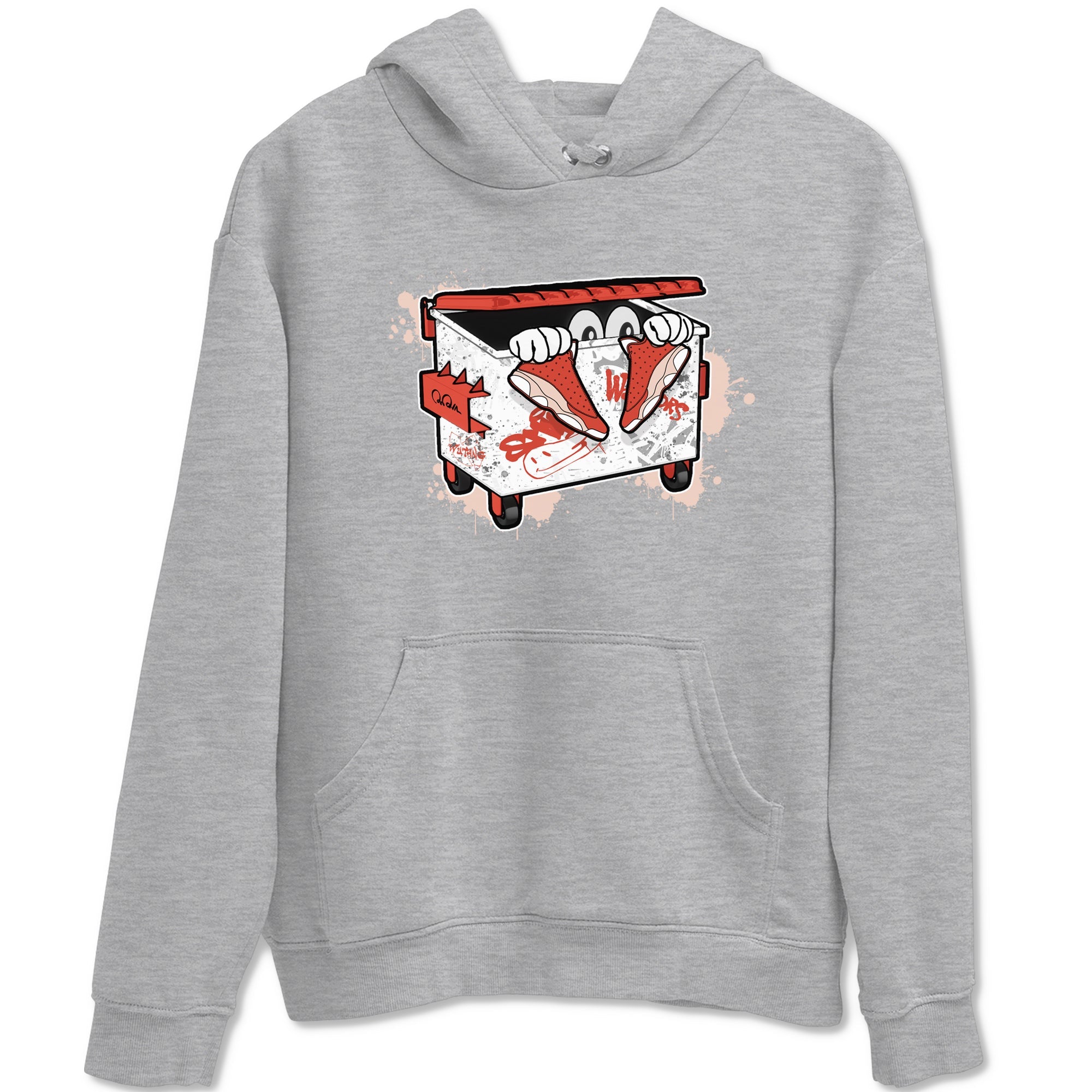 13s Dune Red shirts to match jordans Kick Trash sneaker match tees Air Jordan 13 Dune Red SNRT Sneaker Tees streetwear brand Heather Grey 2 unisex cotton tee
