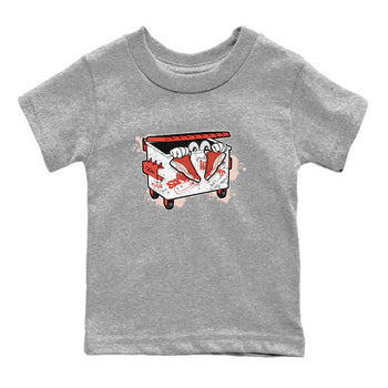 13s Dune Red shirts to match jordans Kick Trash sneaker match tees Air Jordan 13 Dune Red SNRT Sneaker Tees streetwear brand Baby and Youth Heather Grey 2 cotton tee