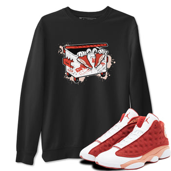 13s Dune Red shirts to match jordans Kick Trash sneaker match tees Air Jordan 13 Dune Red SNRT Sneaker Tees streetwear brand Black 1 unisex cotton tee