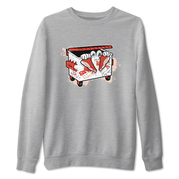 13s Dune Red shirts to match jordans Kick Trash sneaker match tees Air Jordan 13 Dune Red SNRT Sneaker Tees streetwear brand Heather Grey 2 unisex cotton tee
