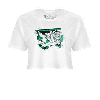 4s Oxidized Green shirts to match jordans Kick Trash sneaker match tees Air Jordan 4 Oxidized Green SNRT Sneaker Tees streetwear brand White 2 crop tee
