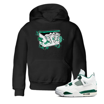 4s Oxidized Green shirts to match jordans Kick Trash sneaker match tees Air Jordan 4 Oxidized Green SNRT Sneaker Tees streetwear brand Baby and Youth Black 1 cotton tee