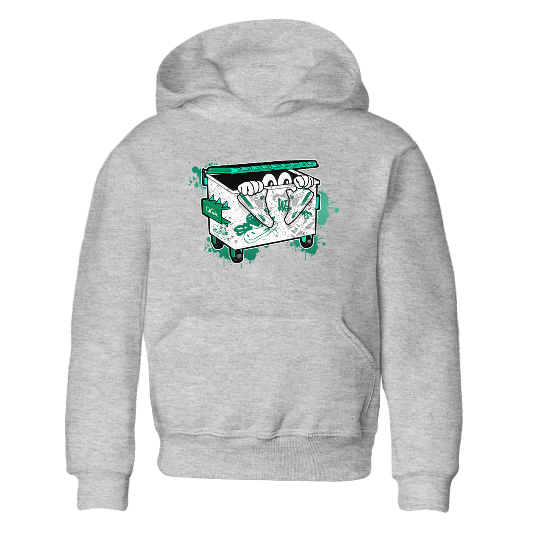 4s Oxidized Green shirts to match jordans Kick Trash sneaker match tees Air Jordan 4 Oxidized Green SNRT Sneaker Tees streetwear brand Baby and Youth Heather Grey 2 cotton tee