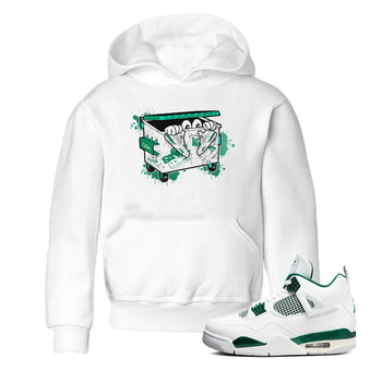 4s Oxidized Green shirts to match jordans Kick Trash sneaker match tees Air Jordan 4 Oxidized Green SNRT Sneaker Tees streetwear brand Baby and Youth White 1 cotton tee