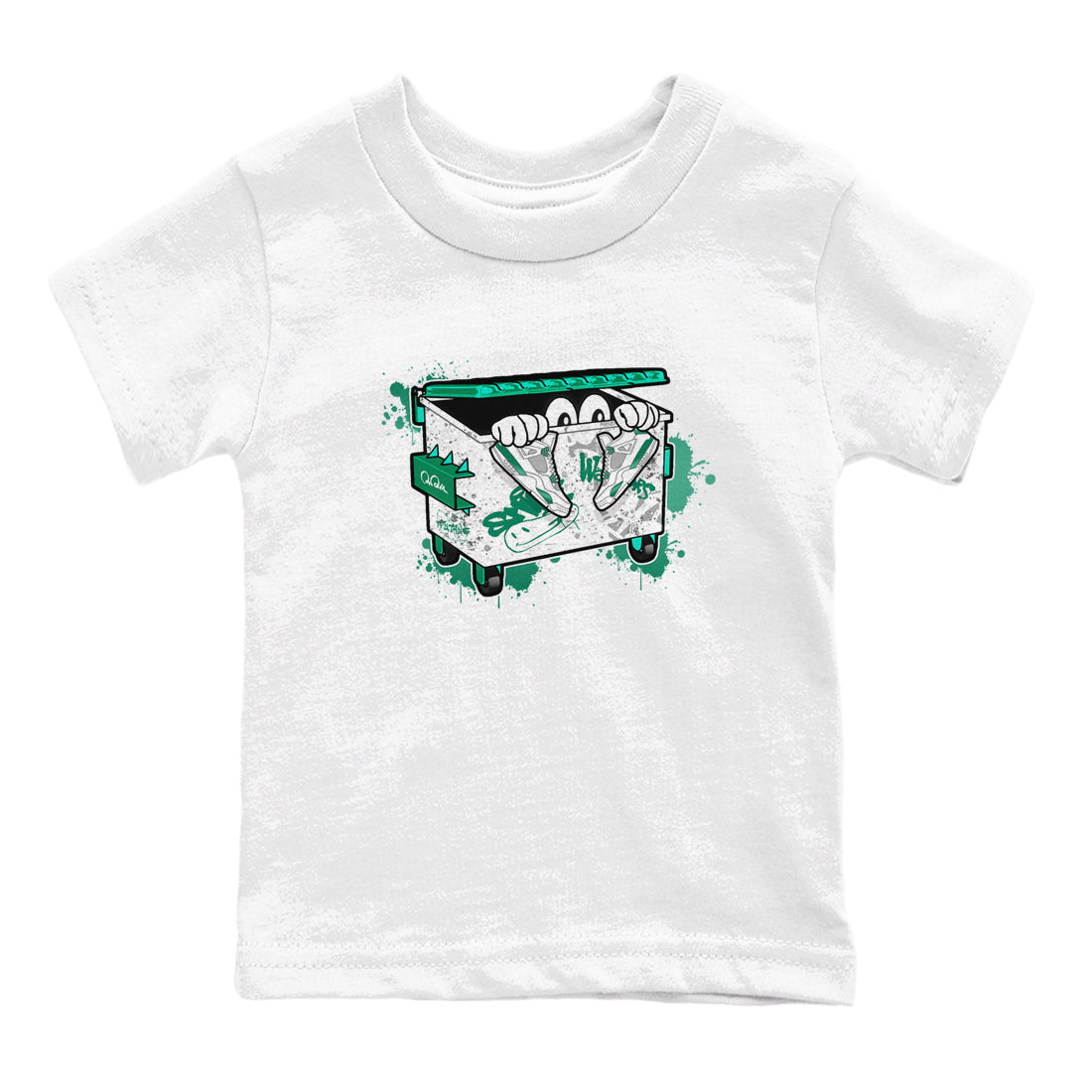 4s Oxidized Green shirts to match jordans Kick Trash sneaker match tees Air Jordan 4 Oxidized Green SNRT Sneaker Tees streetwear brand Baby and Youth White 2 cotton tee