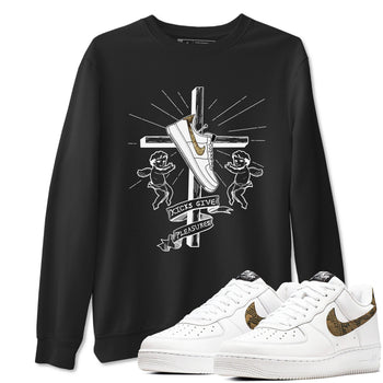 Air Force 1 Ivory Snake shirt to match jordans Kicks Give Pleasures sneaker tees Air Force 1 Ivory Snake SNRT Sneaker Release Tees unisex cotton Black 1 crew neck shirt