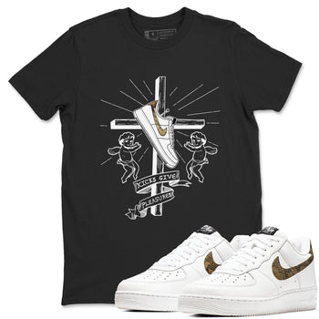 Air Force 1 Ivory Snake shirt to match jordans Kicks Give Pleasures sneaker tees Air Force 1 Ivory Snake SNRT Sneaker Release Tees unisex cotton Black 1 crew neck shirt