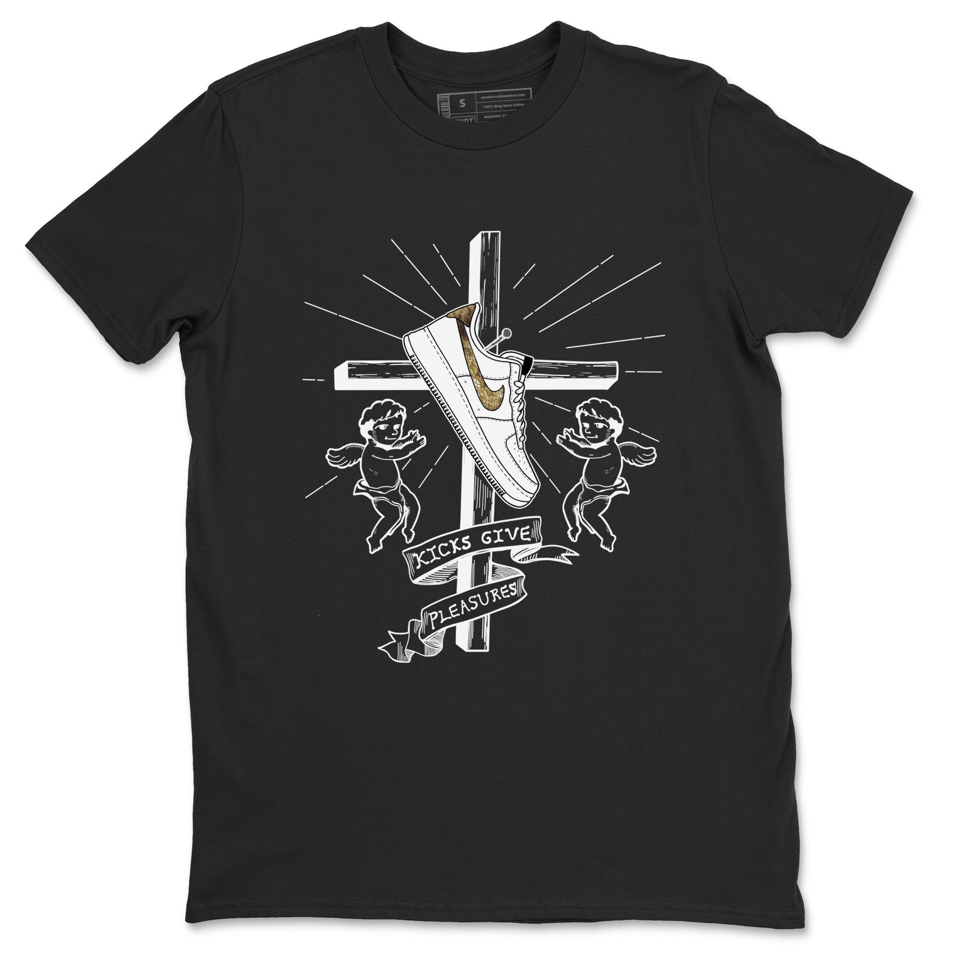 Air Force 1 Ivory Snake shirt to match jordans Kicks Give Pleasures sneaker tees Air Force 1 Ivory Snake SNRT Sneaker Release Tees unisex cotton Black 2 crew neck shirt