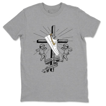 Air Force 1 Ivory Snake shirt to match jordans Kicks Give Pleasures sneaker tees Air Force 1 Ivory Snake SNRT Sneaker Release Tees unisex cotton Heather Grey 2 crew neck shirt