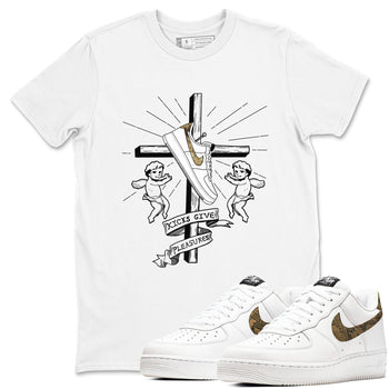 Air Force 1 Ivory Snake shirt to match jordans Kicks Give Pleasures sneaker tees Air Force 1 Ivory Snake SNRT Sneaker Release Tees unisex cotton White 1 crew neck shirt