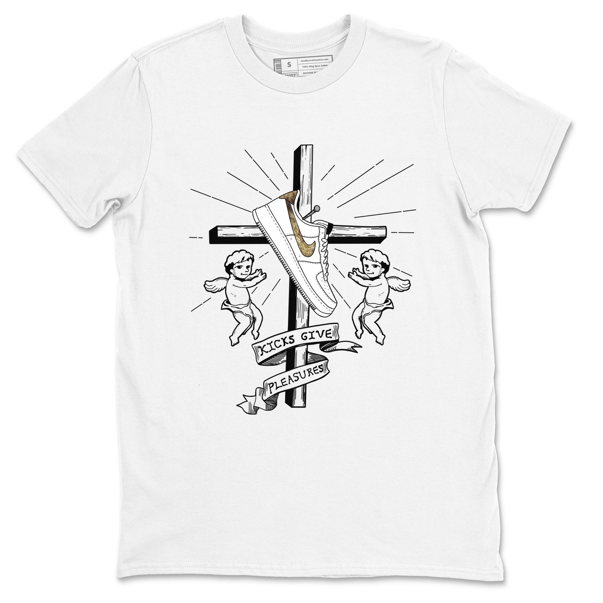 Air Force 1 Ivory Snake shirt to match jordans Kicks Give Pleasures sneaker tees Air Force 1 Ivory Snake SNRT Sneaker Release Tees unisex cotton White 2 crew neck shirt