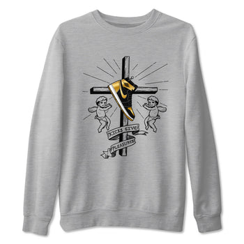 1s Black Metallic Gold shirts to match jordans Kicks Give Pleasures sneaker match tees Jordan 1 High OG Black and Gold SNRT Sneaker Tees streetwear brand Heather Grey 2 unisex cotton tee