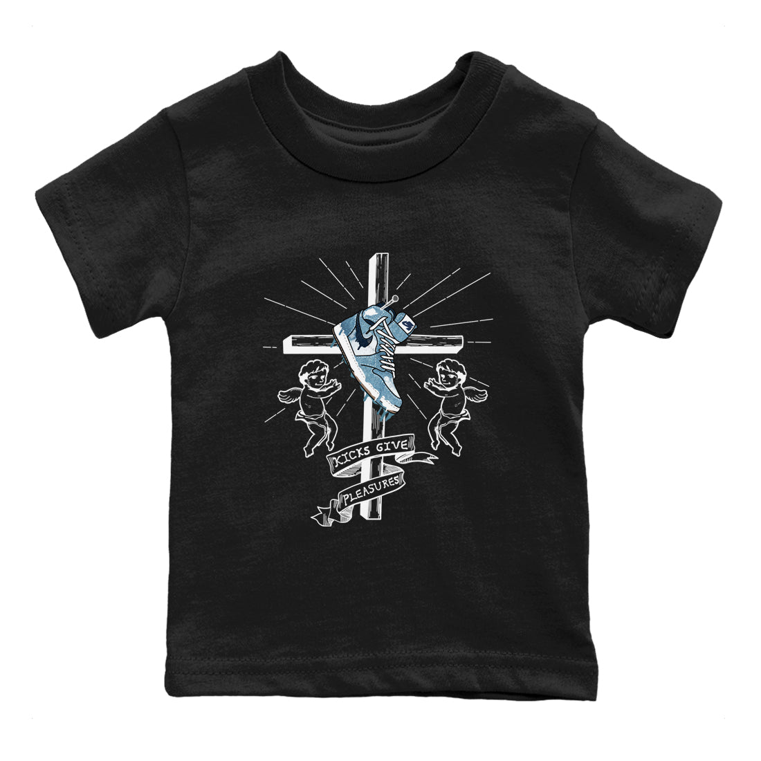1s Denim shirts to match jordans Kicks Give Pleasures sneaker match tees Air Jordan 1 Denim SNRT Sneaker Tees streetwear brand Baby and Youth Black 2 cotton tee