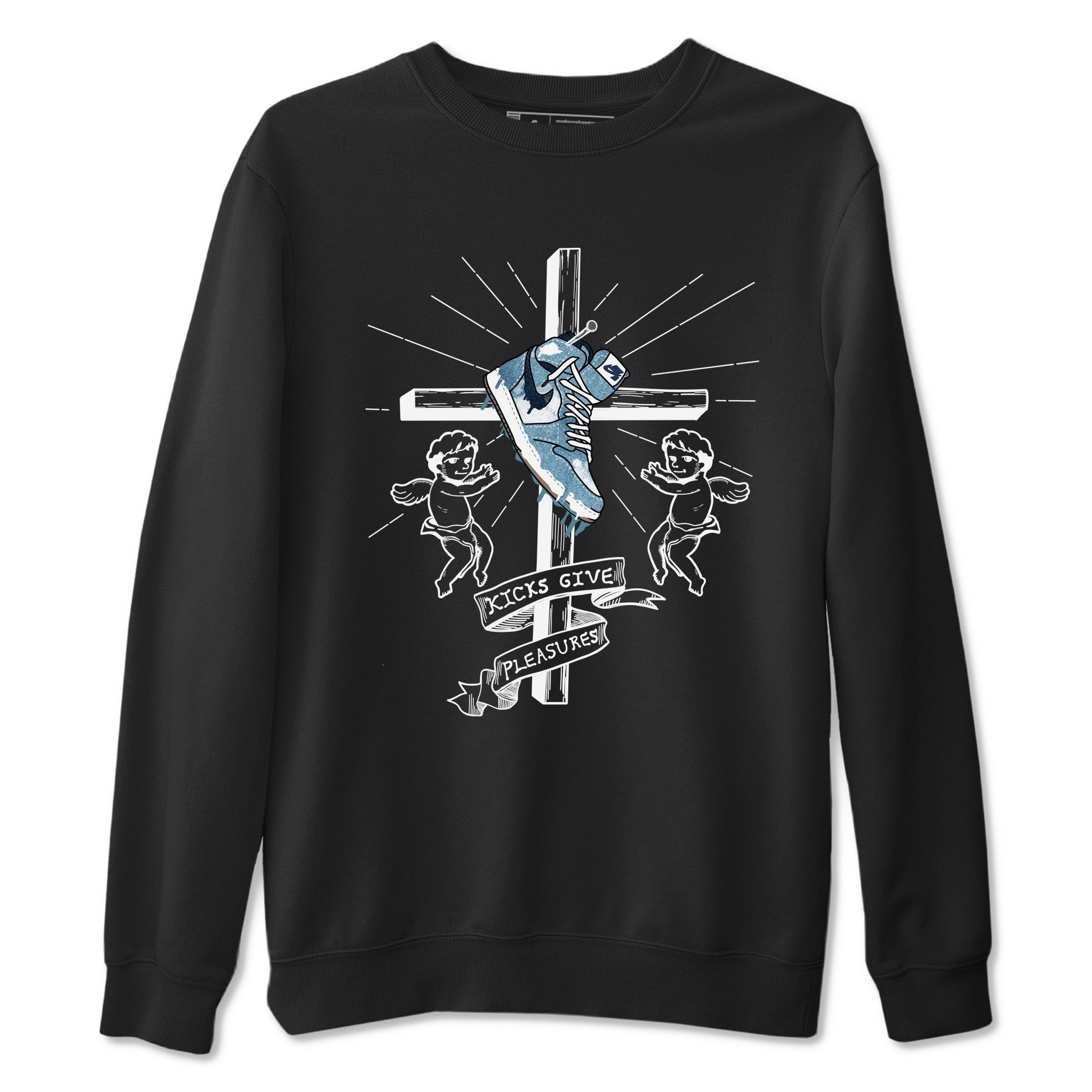 1s Denim shirts to match jordans Kicks Give Pleasures sneaker match tees Air Jordan 1 Denim SNRT Sneaker Tees streetwear brand Black 2 unisex cotton tee