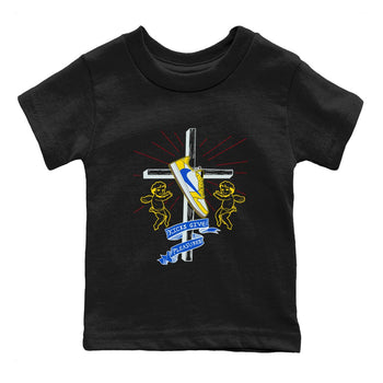 AJ1 Travis Scott Canary shirt to match jordans Kicks Give Pleasures sneaker tees Air Jordan 1 Travis Scott Canary SNRT sneaker release tees baby toddler Black 2 cotton Shirt