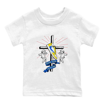 AJ1 Travis Scott Canary shirt to match jordans Kicks Give Pleasures sneaker tees Air Jordan 1 Travis Scott Canary SNRT sneaker release tees baby toddler White 2 cotton Shirt