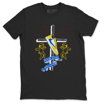 AJ1 Travis Scott Canary shirt to match jordans Kicks Give Pleasures sneaker tees Air Jordan 1 Travis Scott Canary SNRT Sneaker Release Tees unisex cotton Black 2 crew neck shirt