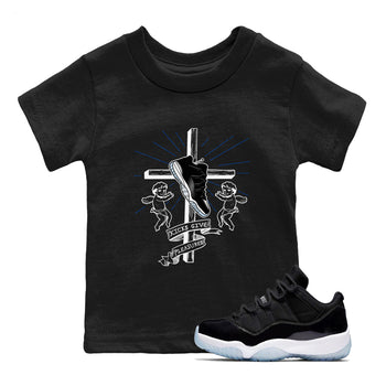 11s Black and Varsity Royal shirt to match jordans Kicks Give Pleasures sneaker tees Air Jordan 11 Black/Varsity Royal SNRT sneaker release tees baby toddler Black 1 cotton Shirt