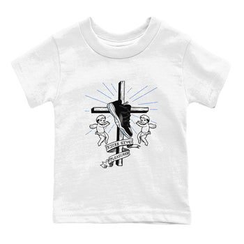 11s Black and Varsity Royal shirt to match jordans Kicks Give Pleasures sneaker tees Air Jordan 11 Black/Varsity Royal SNRT sneaker release tees baby toddler White 2 cotton Shirt