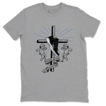 11s Black and Varsity Royal shirt to match jordans Kicks Give Pleasures sneaker tees Air Jordan 11 Black/Varsity Royal SNRT Sneaker Release Tees unisex cotton Heather Grey 2 crew neck shirt