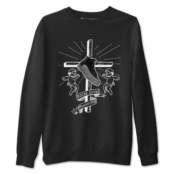 12s Black Wolf Grey shirts to match jordans Kicks Give Pleasures sneaker match tees Air Jordan 12 Barons match shoes to clothes SNRT Sneaker Tees unisex cotton Black 2 shirts