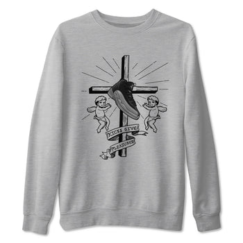 12s Black Wolf Grey shirts to match jordans Kicks Give Pleasures sneaker match tees Air Jordan 12 Barons match shoes to clothes SNRT Sneaker Tees unisex cotton Heather Grey 2 shirts