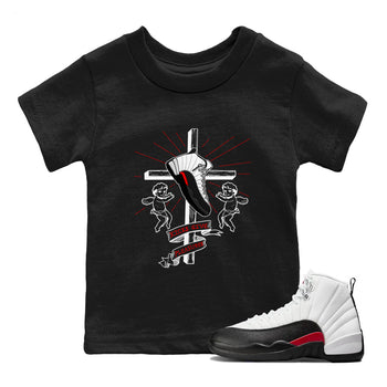 Air Jordan 12 Red Taxi shirts to match jordans Kicks Give Pleasures sneaker match tees 12s Red Taxi SNRT sneaker release tees baby toddler Black 1 cotton Shirt