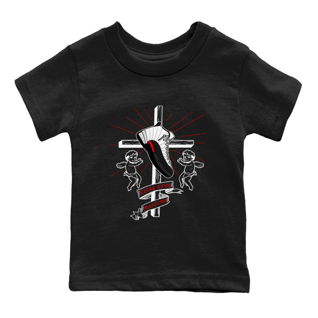 Air Jordan 12 Red Taxi shirts to match jordans Kicks Give Pleasures sneaker match tees 12s Red Taxi SNRT sneaker release tees baby toddler Black 2 cotton Shirt
