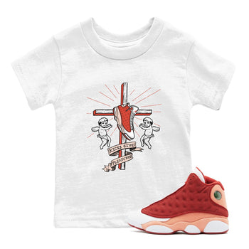 13s Dune Red shirts to match jordans Kicks Give Pleasures sneaker match tees Air Jordan 13 Dune Red SNRT Sneaker Tees streetwear brand Baby and Youth White 1 cotton tee