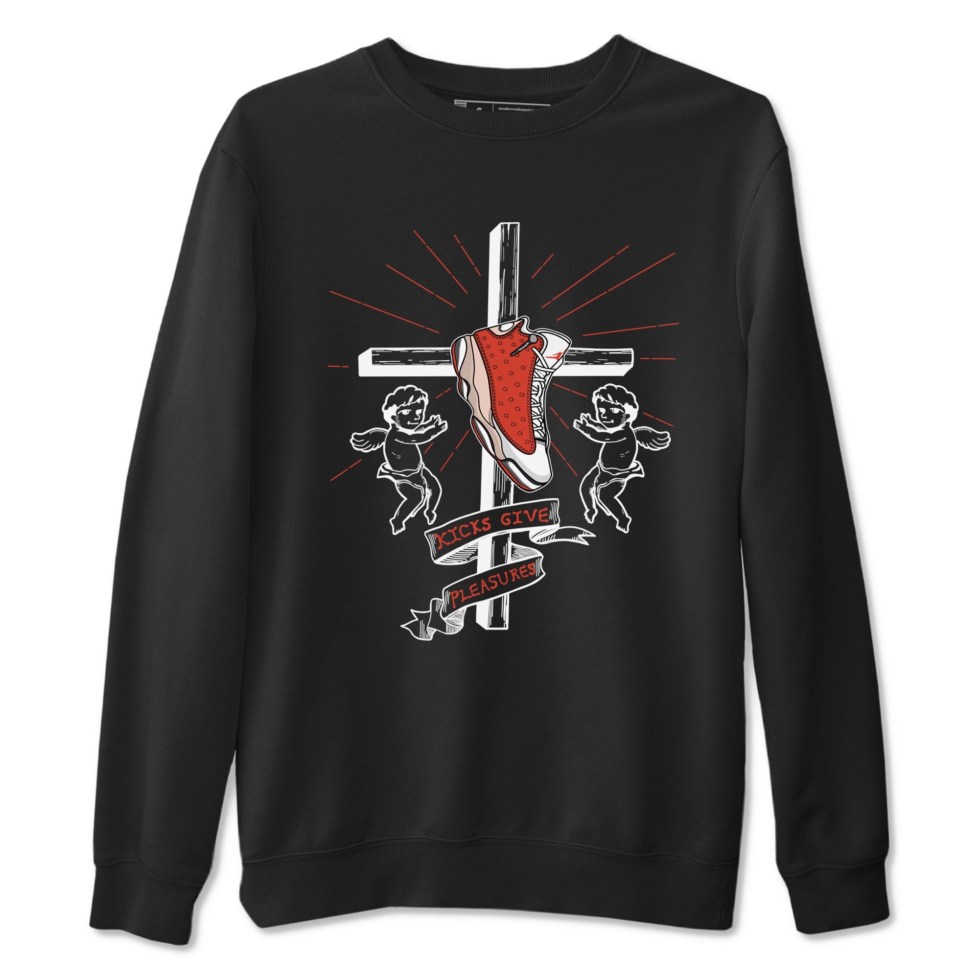 13s Dune Red shirts to match jordans Kicks Give Pleasures sneaker match tees Air Jordan 13 Dune Red SNRT Sneaker Tees streetwear brand Black 2 unisex cotton tee