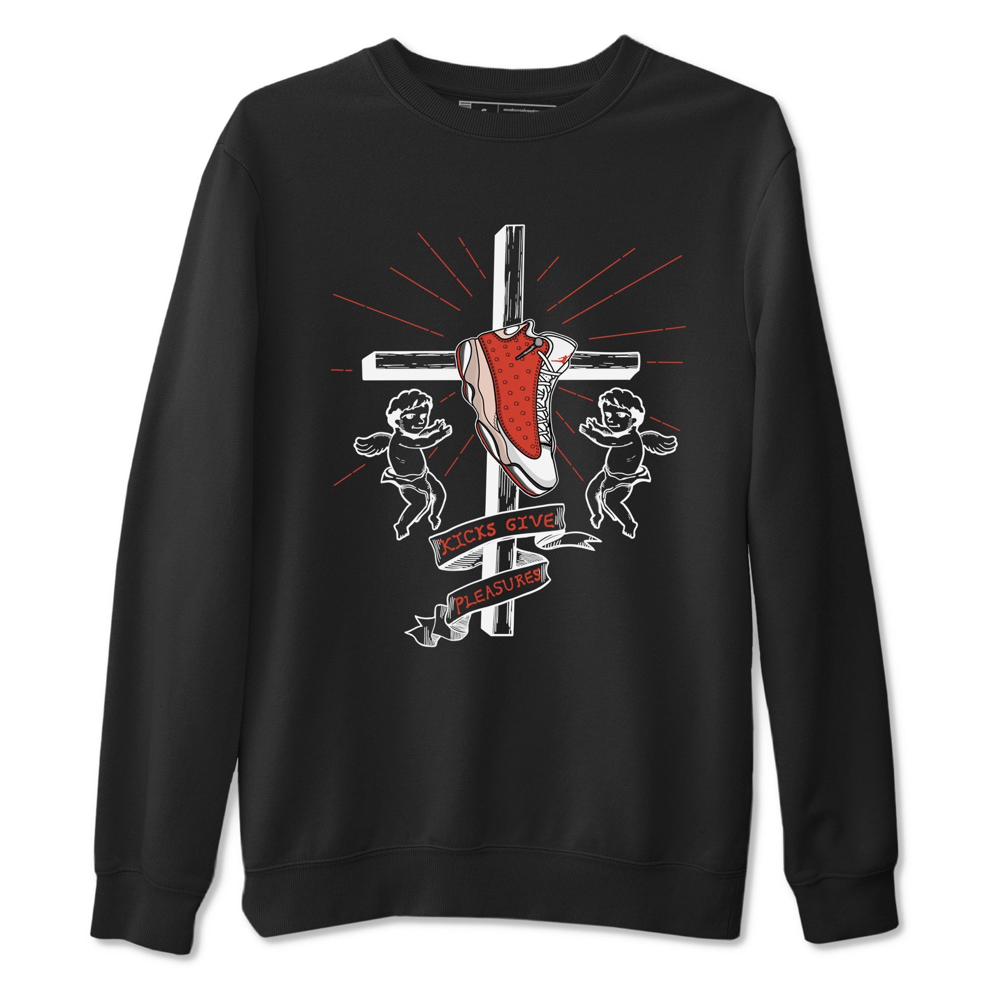13s Dune Red shirts to match jordans Kicks Give Pleasures sneaker match tees Air Jordan 13 Dune Red SNRT Sneaker Tees streetwear brand Black 2 unisex cotton tee